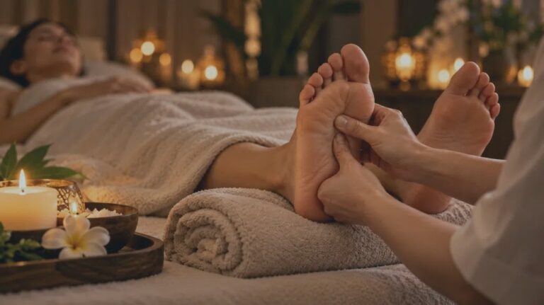 Reflexology foot treatment in Venice, FL